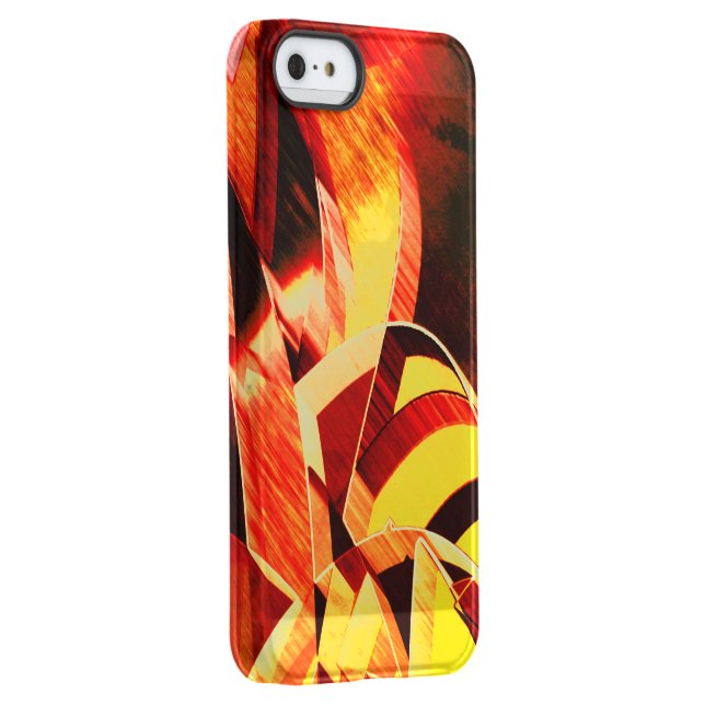 Bands of yellowing with dark red, strong streaked uncommon iPhone case (Back/Right)