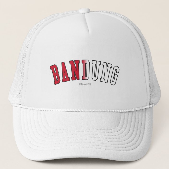 Bandung in Indonesia National Flag Colors Hat