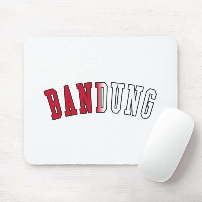 Bandung in Indonesia National Flag Colors Mousepad