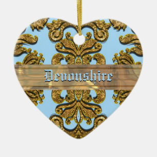 Bandwright Gigi Victorian Damask Ceramic Ornament