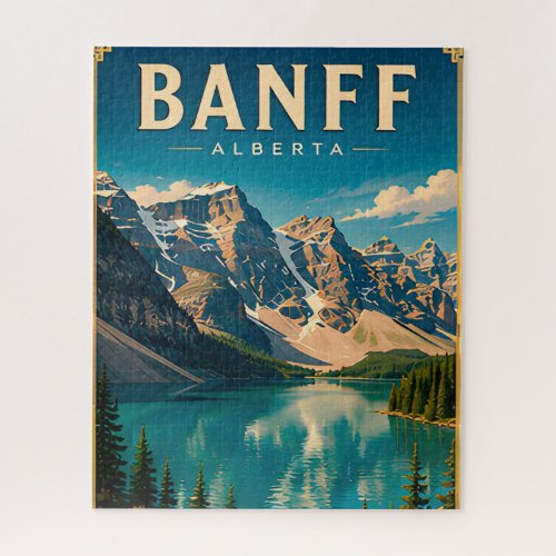 ️ Banff Alberta Mountain Lake Jigsaw Puzzle
