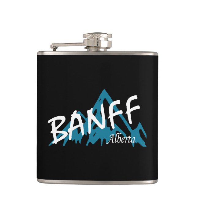 Banff Alberta Mountains Flask (Front)