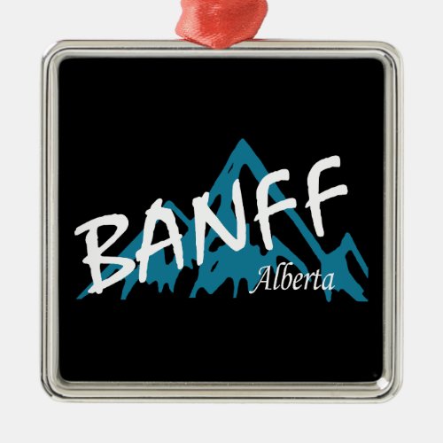 Banff Alberta Mountains Metal Ornament