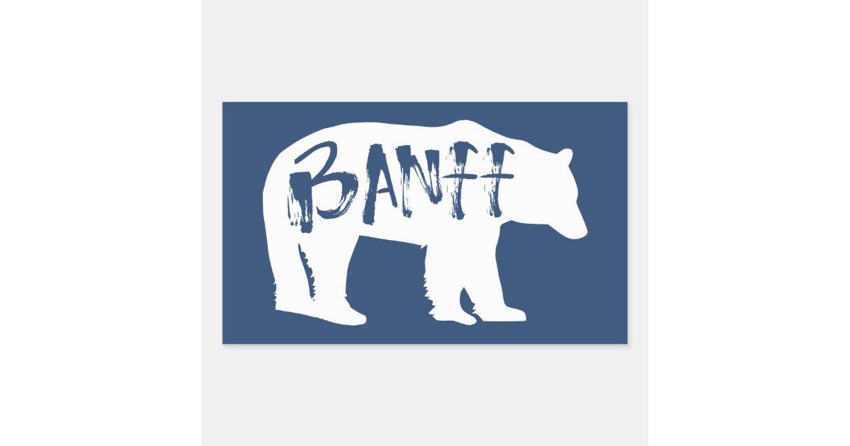 Banff Bear Rectangular Sticker | Zazzle