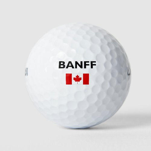 Banff Canada Canadian Flag Light_Color Golf Balls