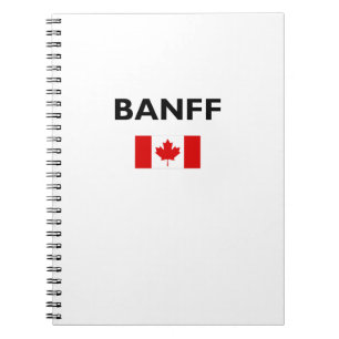 Banff Canada Canadian Flag Light-Color Notebook