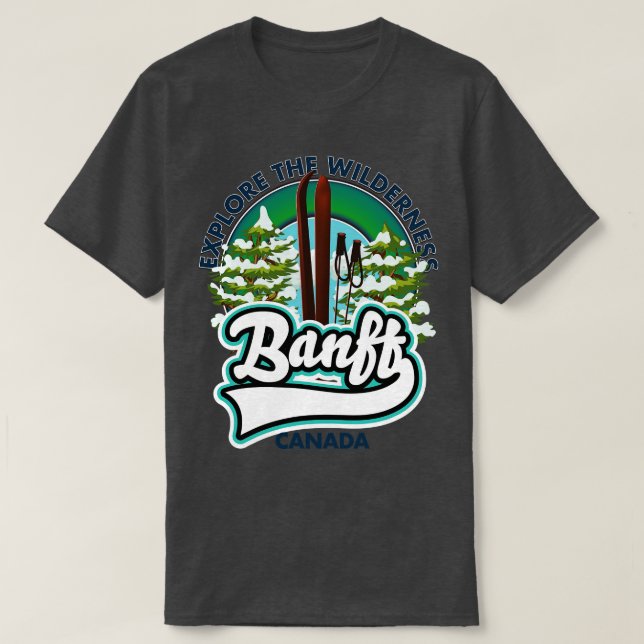 Banff Canada ski poster T-Shirt (Design Front)