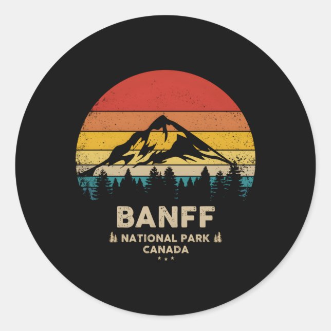 Banff Canadian National Park Classic Round Sticker (Front)