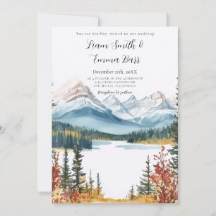 Banff Canadian Rocky Mountains Wedding Invitation