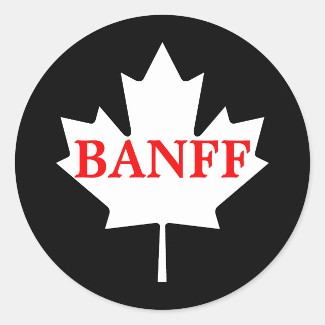 Banff Classic Round Sticker (Front)