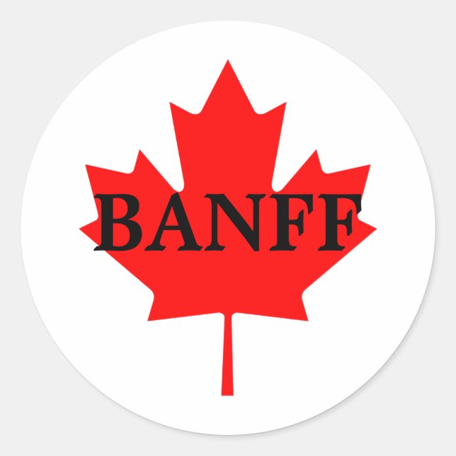 Banff Classic Round Sticker (Front)