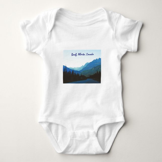 Banff Jasper Blue Baby Bodysuit (Front)
