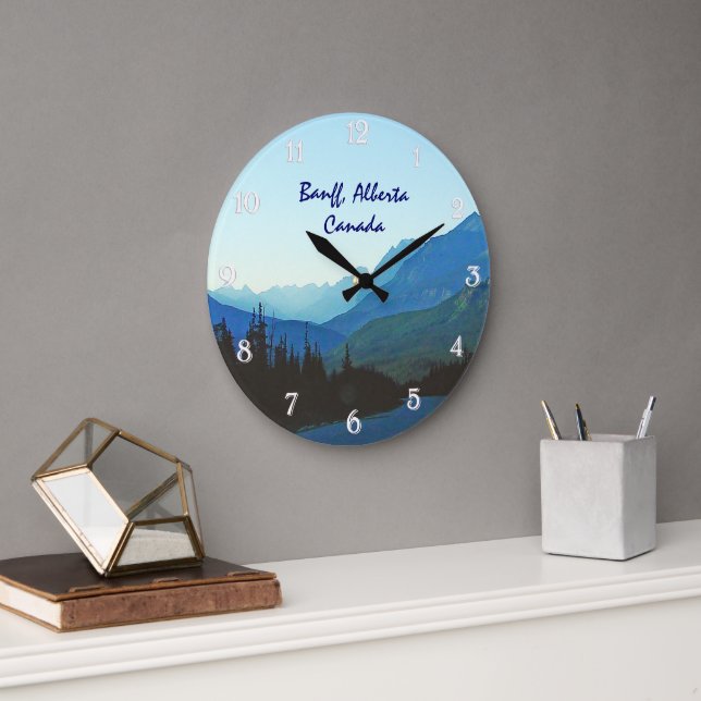 Banff Jasper Blue Large Clock (Office)