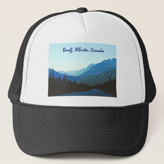 Banff Jasper Blue Trucker Hat (Front)