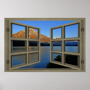 Banff National Park 6 Pane Open Window Poster