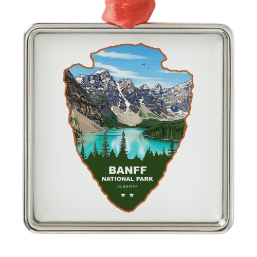 Banff National Park Alberta Arrowhead Metal Ornament