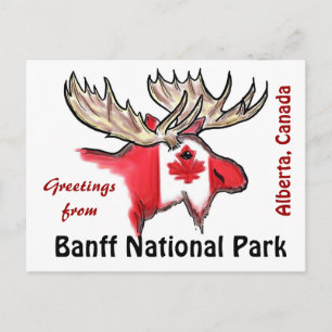 Banff National Park Alberta Canada elk postcard