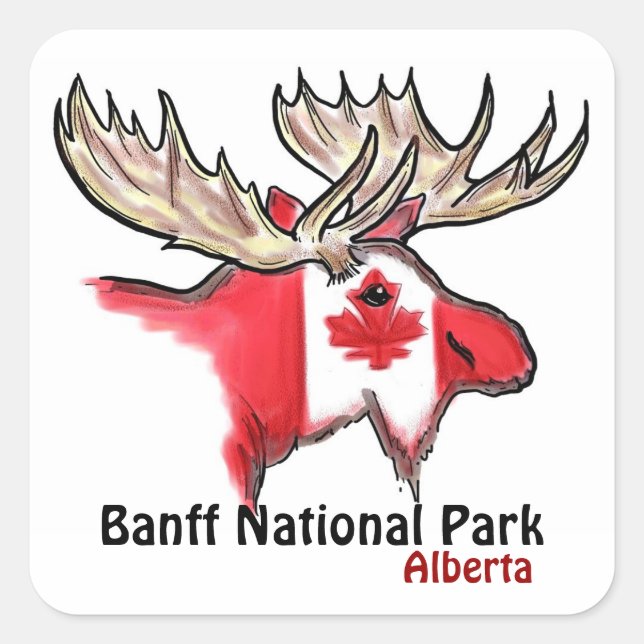 Banff National Park Alberta Canada elk stickers (Front)