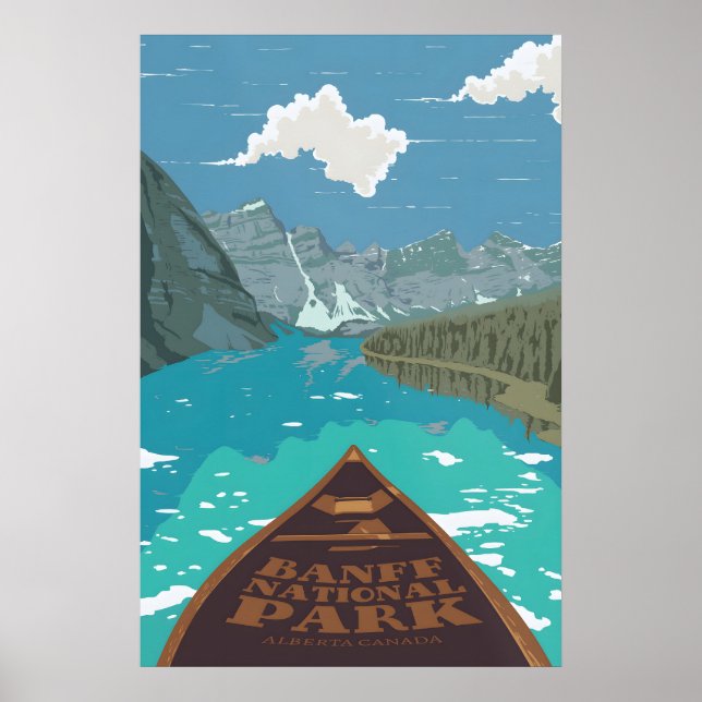 Banff National Park Alberta Canada Travel Poster (Front)
