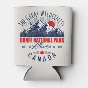 Banff National Park Canada Alberta Travel Vintage Can Cooler