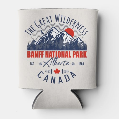 Banff National Park Canada Alberta Travel Vintage  Can Cooler