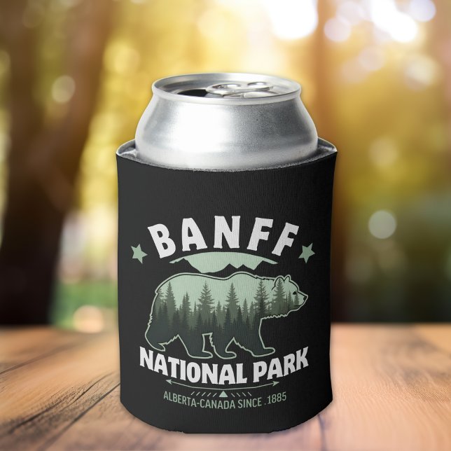 Banff National Park Canada – Bear and Forest Can Cooler (Creator Uploaded)
