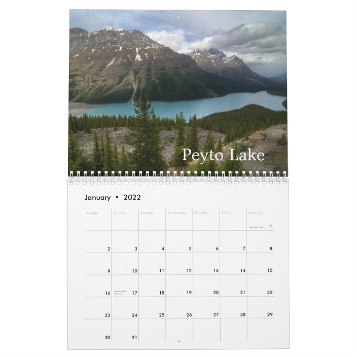 Banff National Park Canada Calendar