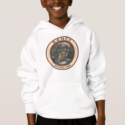 Banff National Park Canada Travel Emblem Vintage Hoodie