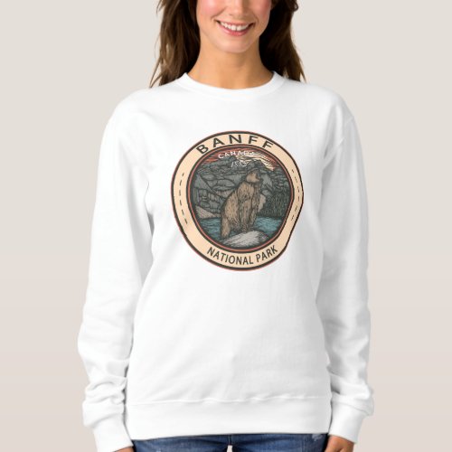 Banff National Park Canada Travel Emblem Vintage Sweatshirt