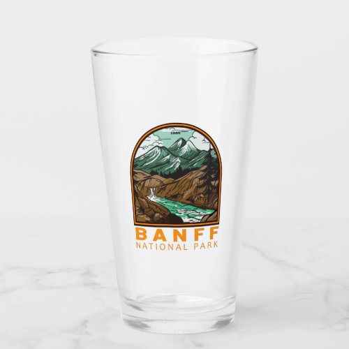 Banff National Park Canada Travel Vintage Glass