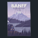 Banff National Park Canada Travel Vintage Kitchen Towel<br><div class="desc">Banff National Park vector artwork design. The park is Canada’s first national park and is part of the Canadian Rocky Mountain Parks UNESCO World Heritage Site.</div>