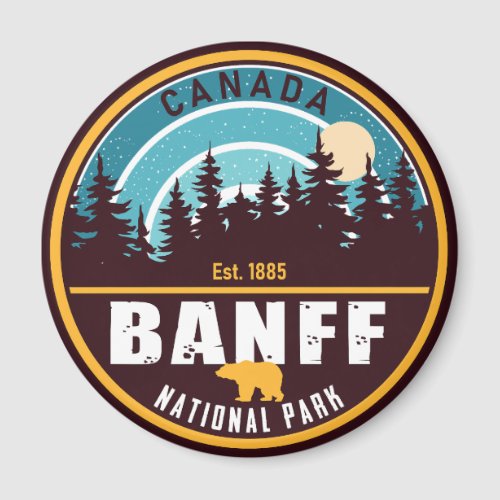 Banff National Park Canada Travel Vintage  Magnet