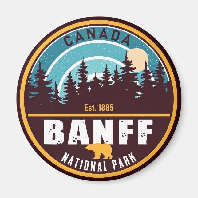 Banff National Park Canada Travel Vintage  Magnet (Front)