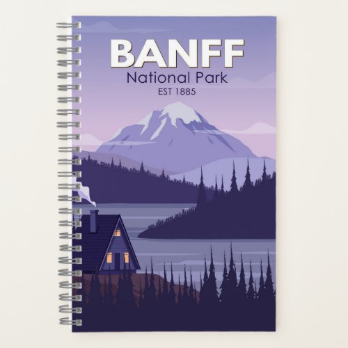 Banff National Park Canada Travel Vintage Notebook