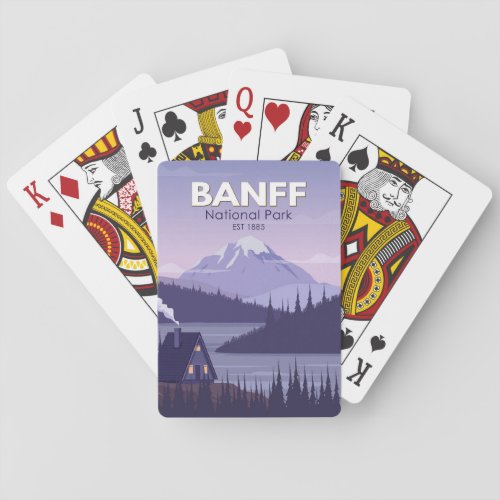Banff National Park Canada Travel Vintage Poker Cards
