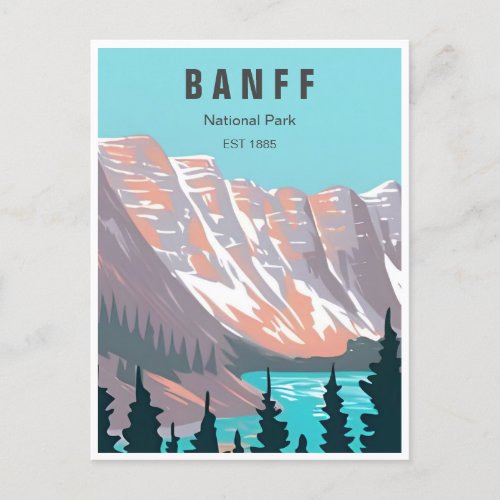 Banff National Park Canada Travel Vintage Postcard