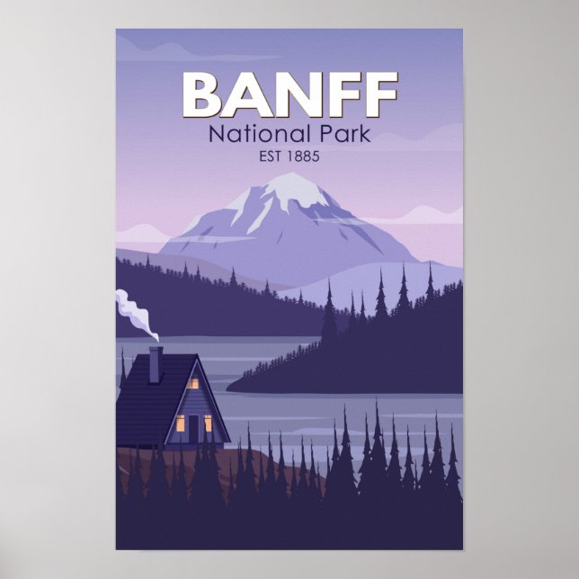 Banff National Park Canada Travel Vintage  Poster (Front)