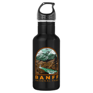 Banff National Park Canada Travel Vintage Stainless Steel Water Bottle