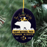 Banff National Park Canada Vintage Distressed  Ceramic Ornament<br><div class="desc">Banff National Park Distressed  design. The park is Canada’s first national park and is part of the Canadian Rocky Mountain Parks World Heritage.</div>