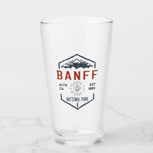 Banff National Park Canada Vintage Distressed  Glass