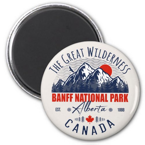 Banff National Park Canada Vintage Distressed Magnet