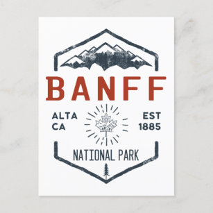Banff National Park Canada Vintage Distressed Postcard