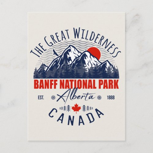 Banff National Park Canada Vintage Distressed Postcard