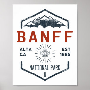Banff National Park Canada Vintage Distressed Poster