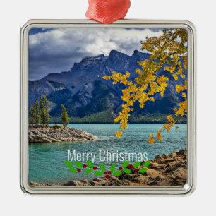 Banff National Park, Christmas, Metal Ornament
