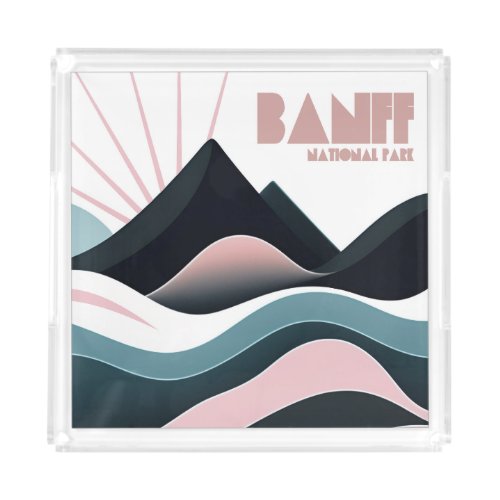 Banff National Park Colored Hills Acrylic Tray