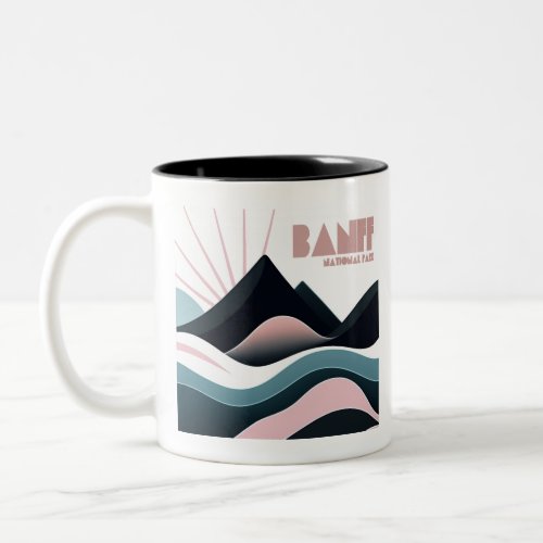 Banff National Park Colored Hills Two_Tone Coffee Mug