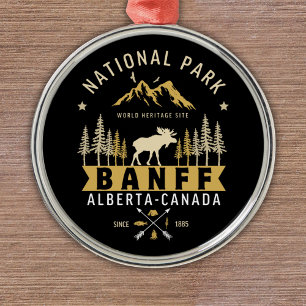 Banff National Park Cute Landscape Metal Ornament