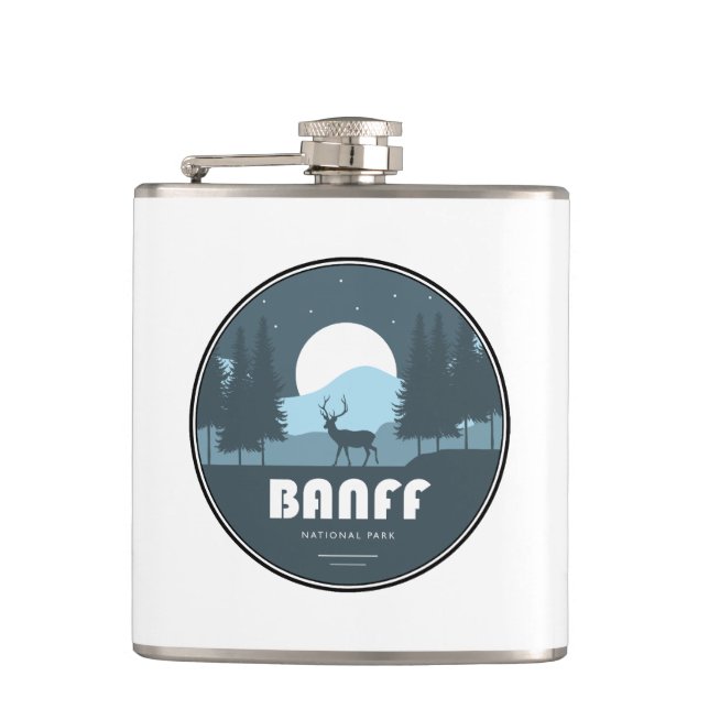 Banff National Park Deer Flask (Front)