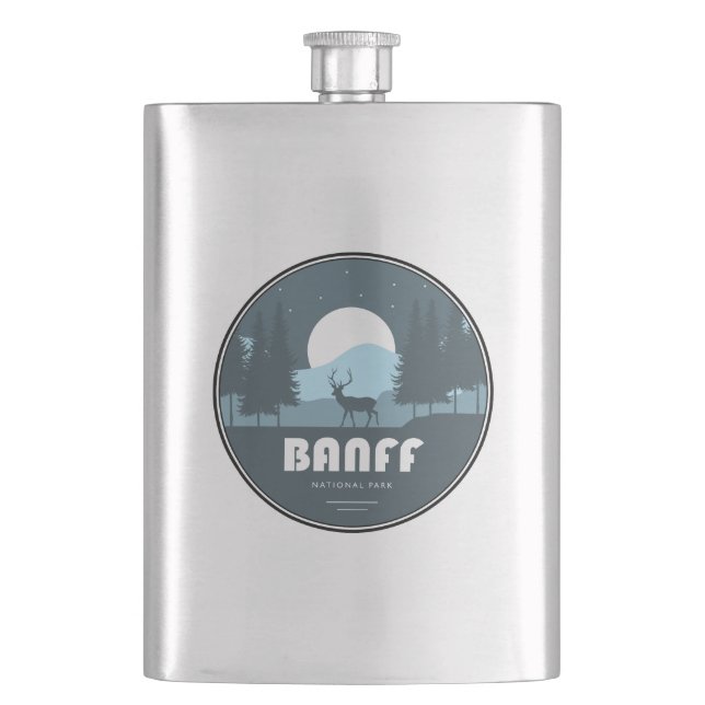 Banff National Park Deer Flask (Front)